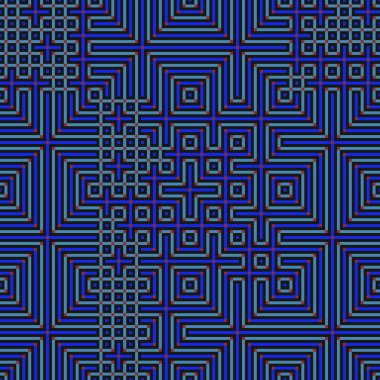 Soyut çizgiler Maze üretken sanat arkaplan çizimi