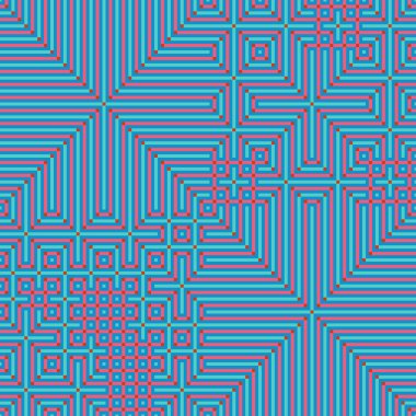 Soyut çizgiler Maze üretken sanat arkaplan çizimi