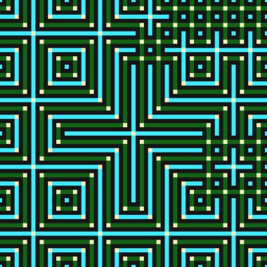 Abstract lines Maze generative art background art illustration