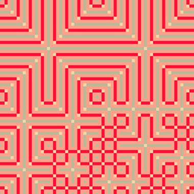 Soyut çizgiler Maze üretken sanat arkaplan çizimi