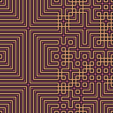 Soyut çizgiler Maze üretken sanat arkaplan çizimi