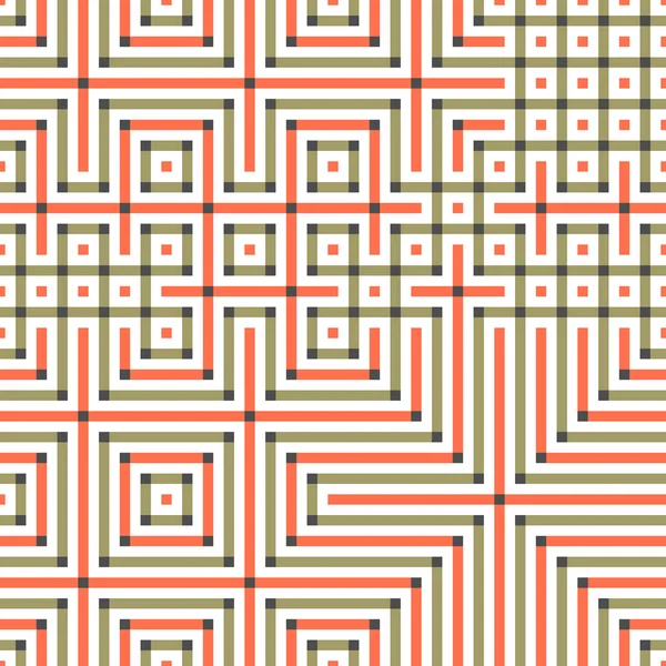 Lignes Abstraites Labyrinthe Art Génératif Fond Art Illustration — Image vectorielle