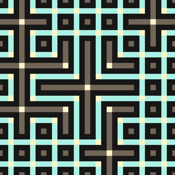Lignes Abstraites Labyrinthe Art Génératif Fond Art Illustration — Image vectorielle