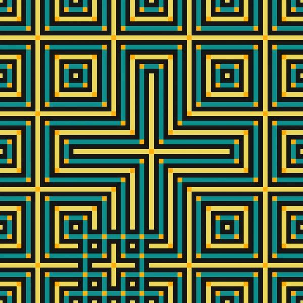 Abstract Lines Maze Generative Art Background Art Illustration — ストックベクタ
