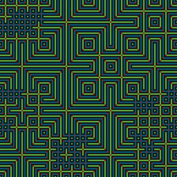 Abstract Lines Maze Generative Art Background Art Illustration — Stock vektor