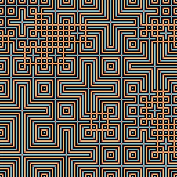 Abstract Lines Maze Generative Art Background Art Illustration — 스톡 벡터