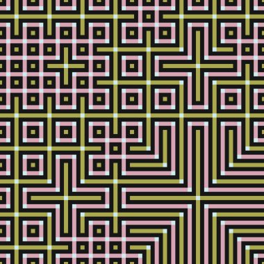 Soyut çizgiler Maze üretken sanat arkaplan çizimi