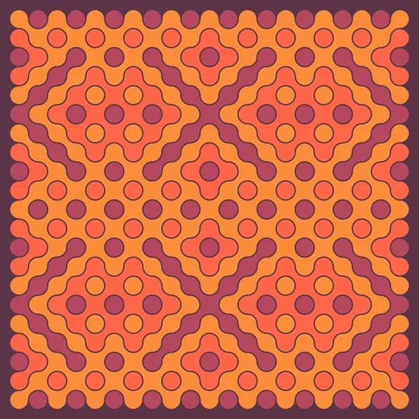 Multifärgad Truchet Kakel Anslutningar Illustration — Stock vektor