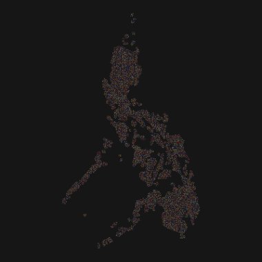 Filipinler Silueti Pikselli desen çizimi