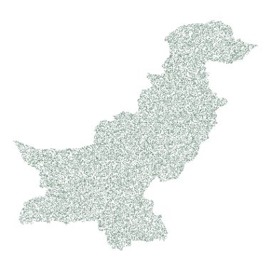 Pakistan Silüeti Resmedilmiş Desen Çizimi