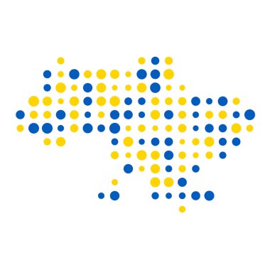 Ukrayna Silüeti Pikselli desen çizimi