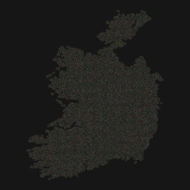 İrlanda Silüeti Resmedilmiş Desen Çizimi