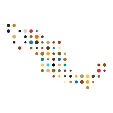 Meksika Silüeti Resmedilmiş Desen Çizimi