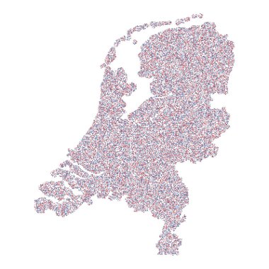 Hollanda Silüeti Pikselleştirilmiş desen çizimi