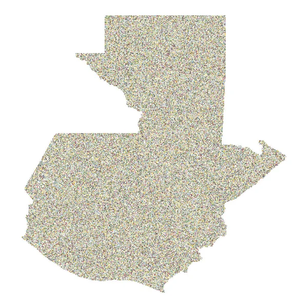 Guatemala Silhouette Illustrazione Modello Pixelated — Vettoriale Stock