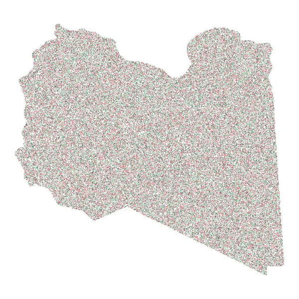 Libya Silhouette Pixelated Pattern Illustration — Stock Vector
