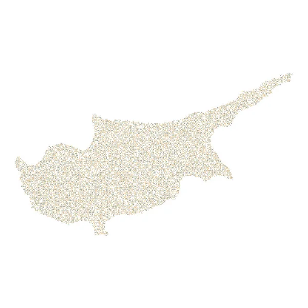 Cypern Silhouette Pixelated Mönster Illustration — Stock vektor