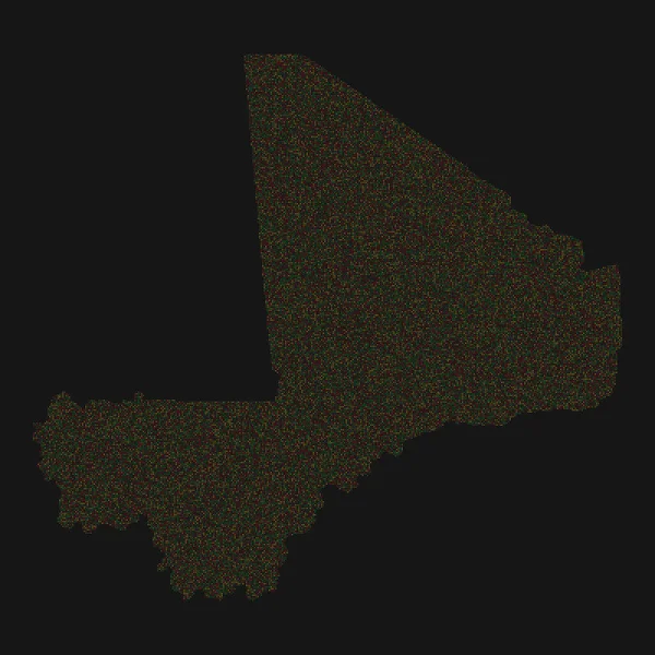 Mali Silhouette Pixelated Pattern Illustration — Stock Vector