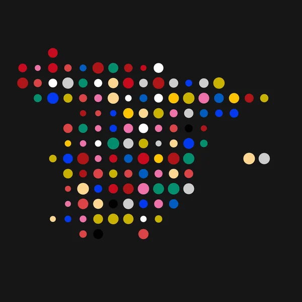 Spain Silhouette Pixelated Pattern Illustration — Stock Vector