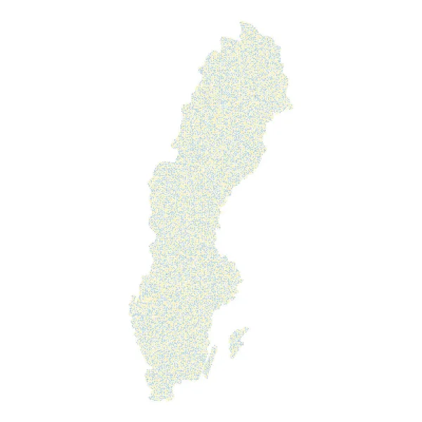 Suecia Silhouette Ilustración Patrones Pixelados — Vector de stock