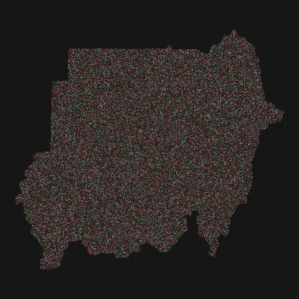 Судан Силуэт Пикселированный Рисунок — стоковый вектор