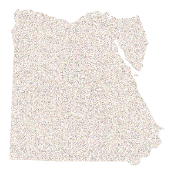 Egypten Silhuett Pixelated Mönster Illustration — Stock vektor