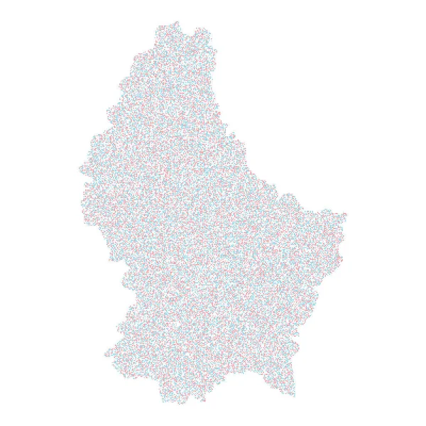 Luxemburg Silhuett Pixelated Mönster Illustration — Stock vektor