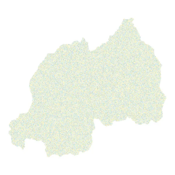 Rwanda Silhouette Pixelated Mönster Illustration — Stock vektor