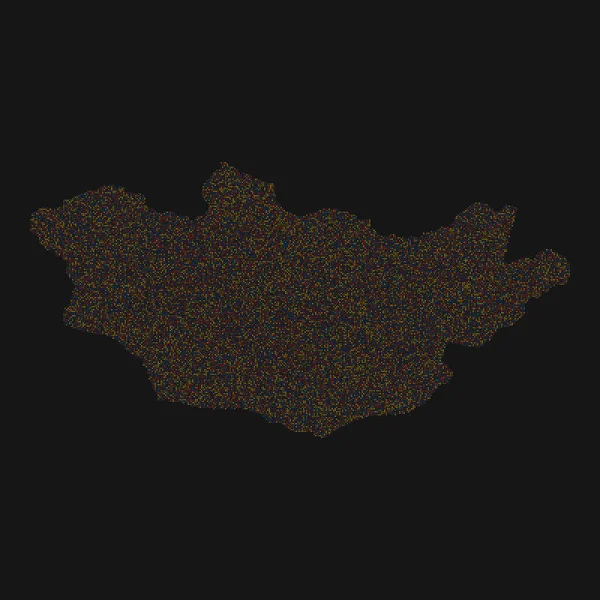 Mongolská Silueta Pixelated Pattern Illustration — Stockový vektor