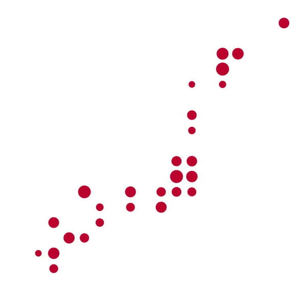 Japan Silhuett Pixelated Mönster Illustration — Stock vektor