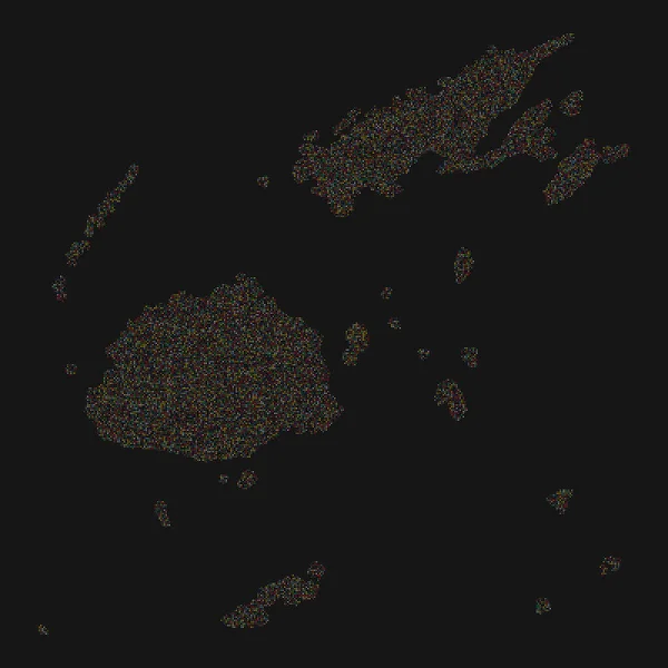 Fidji Silhouette Illustration Motif Pixellisé — Image vectorielle