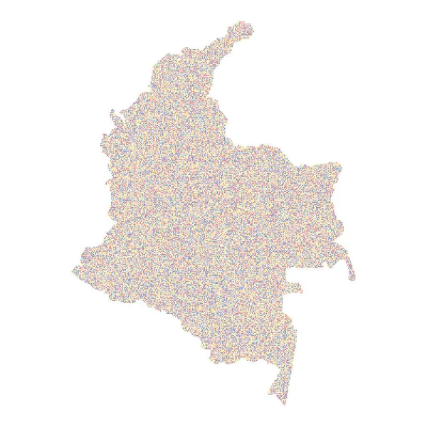 Colombie Silhouette Illustration Motif Pixellisé — Image vectorielle