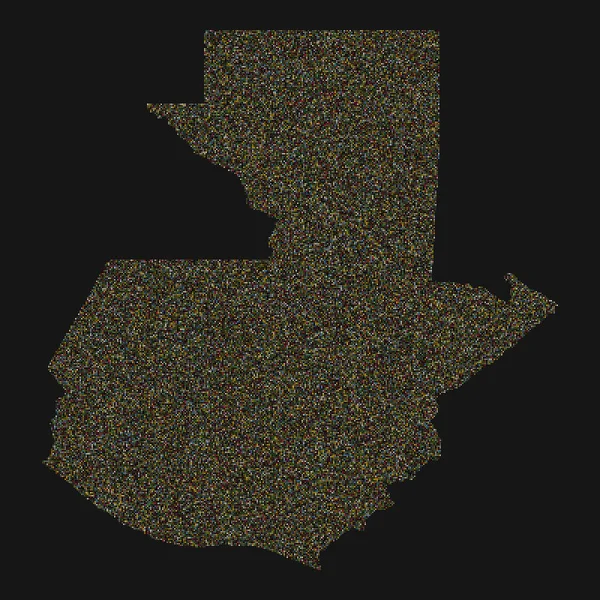 Guatemala Silhouette Pixelated — стоковий вектор