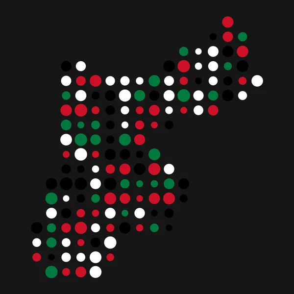 Jordan Silueta Pixelated Pattern Illustration — Stockový vektor