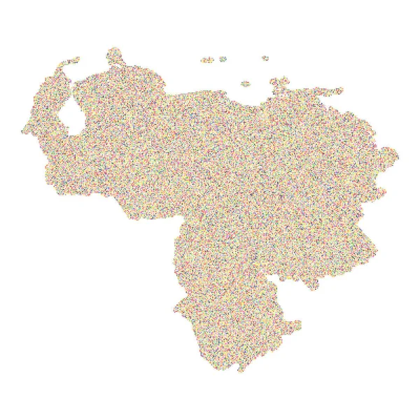 Venezuela Silhouette Pixelated Pattern Illustration — Stock Vector