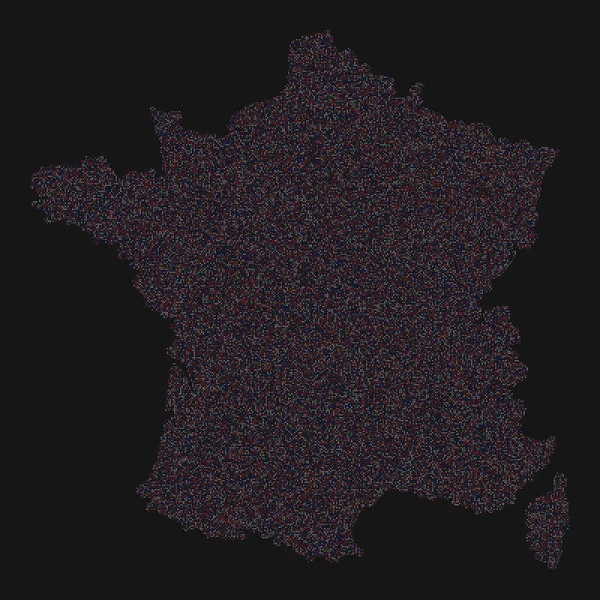 França Silhouette Pixelated Ilustração Padrão —  Vetores de Stock