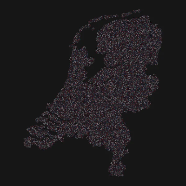 Niederlande Silhouette Verpixelte Musterillustration — Stockvektor