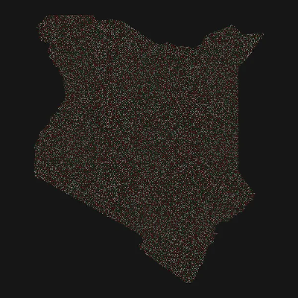 Kenya Silhouette Pixelated — 스톡 벡터