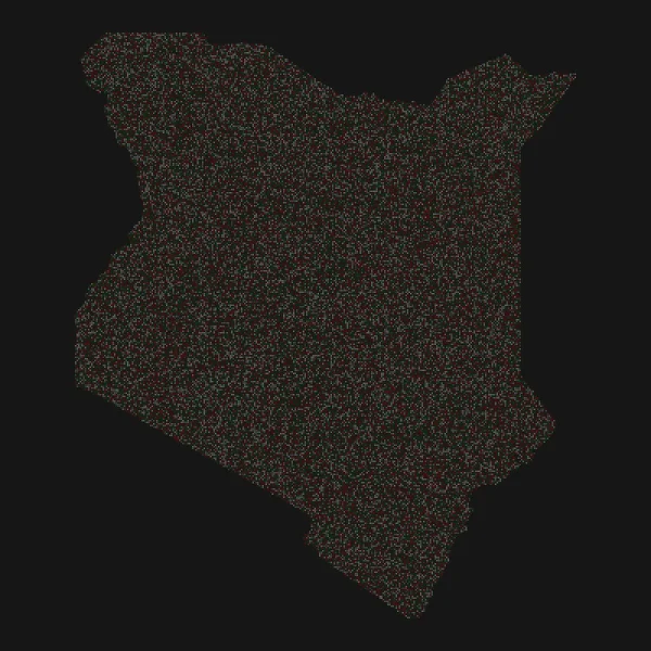 Kenia Silueta Pixelated Patrón Ilustración — Vector de stock