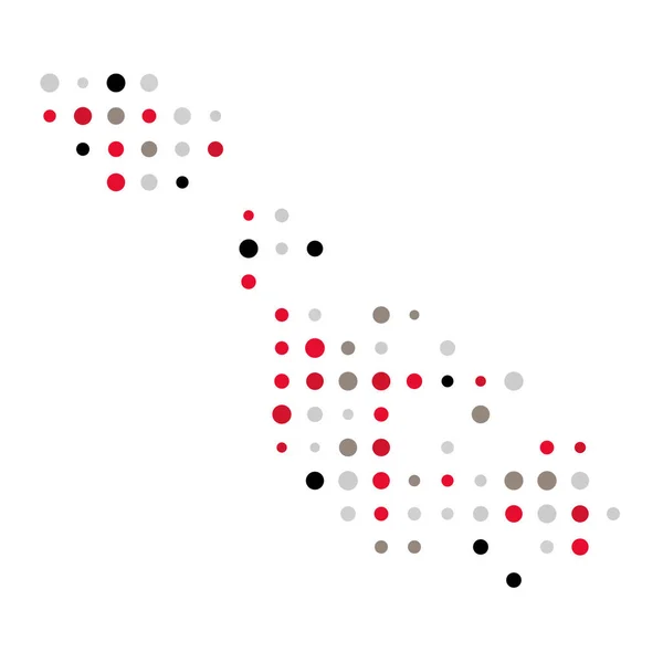 Malta Silhouette Pixelated Mönster Illustration — Stock vektor