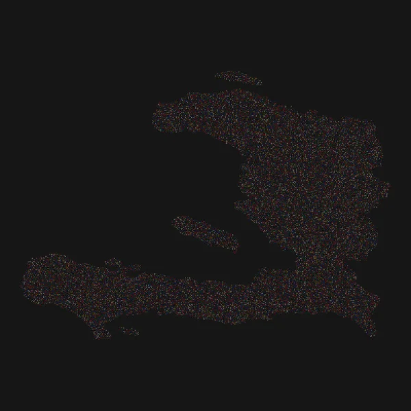 Haiti Silhouette Ilustración Patrones Pixelados — Archivo Imágenes Vectoriales