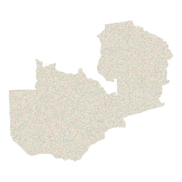 Zambia Silhouette Pixelated Mönster Illustration — Stock vektor