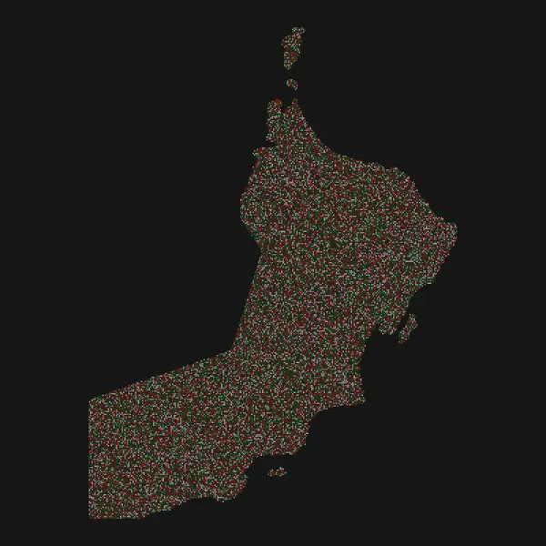 Oman Silhouette Pixelated — стоковий вектор