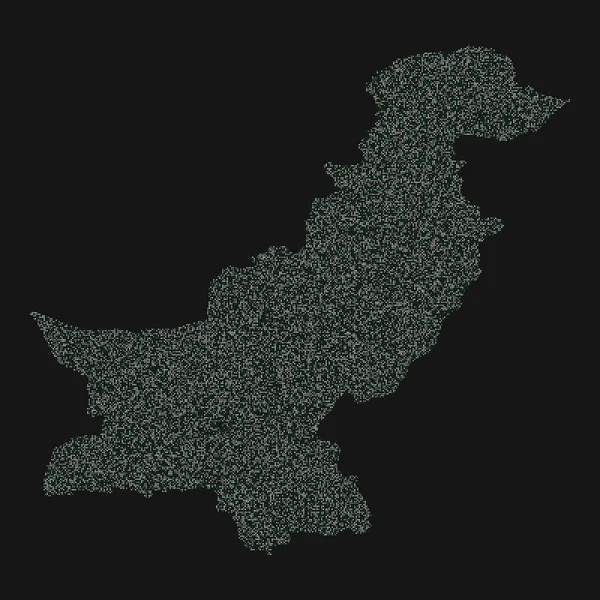 Pakistan Silhouette Verpixelte Musterillustration — Stockvektor