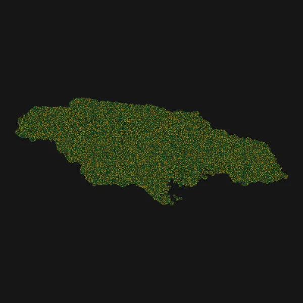 Jamaica Silhouette Pixelated Pattern Illustration — Stock Vector