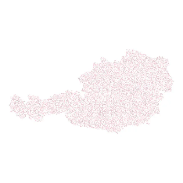 Rakousko Silueta Pixelated Pattern Illustration — Stockový vektor