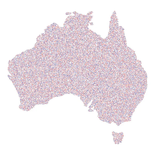 Austrália Silhouette Pixelated Ilustração Padrão —  Vetores de Stock