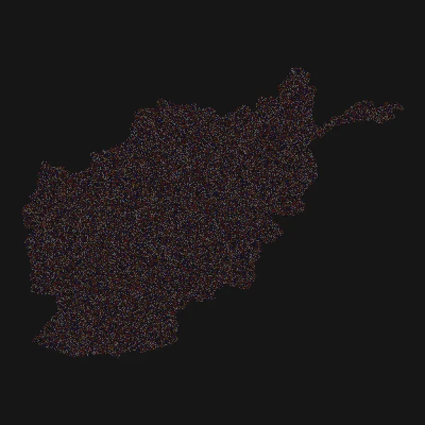 Afghánistán Silueta Pixelated Pattern Illustration — Stockový vektor