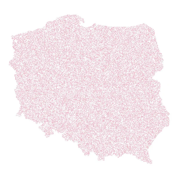 Polska Sylwetka Pixelated Wzór Ilustracja — Wektor stockowy