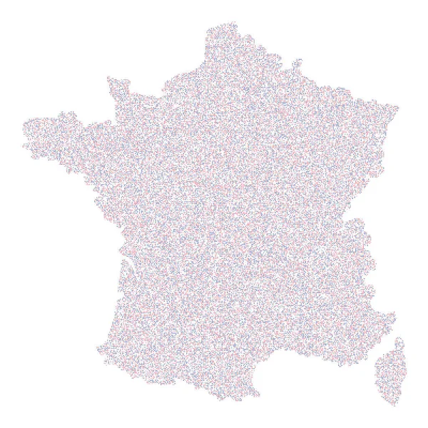 Franţa Silhouette Pixelated Model Ilustrare — Vector de stoc